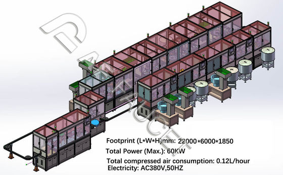 RTAF-CA001-HF- Linha de montagem totalmente automática Linha de produção totalmente automática